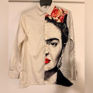 Artistic Split Design Women’s Shirt